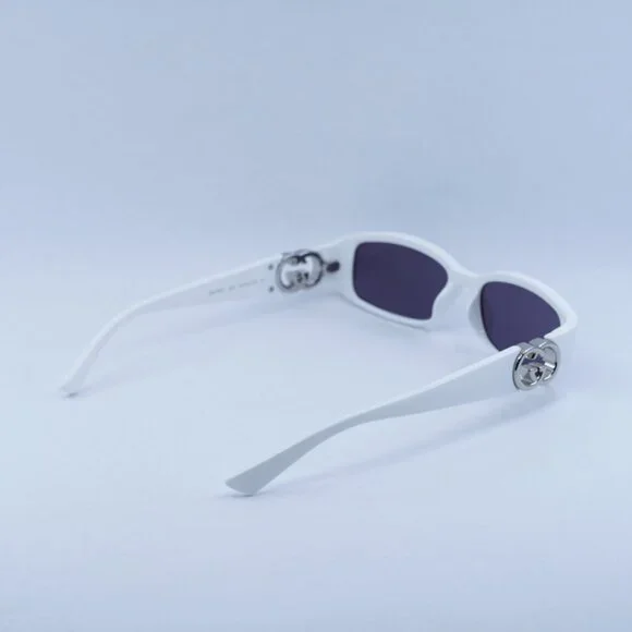 ?️ New Gucci GG1661S 003 Sunglasses - White Frame, Grey Lenses display picture 1